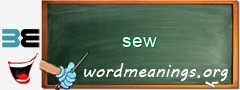 WordMeaning blackboard for sew